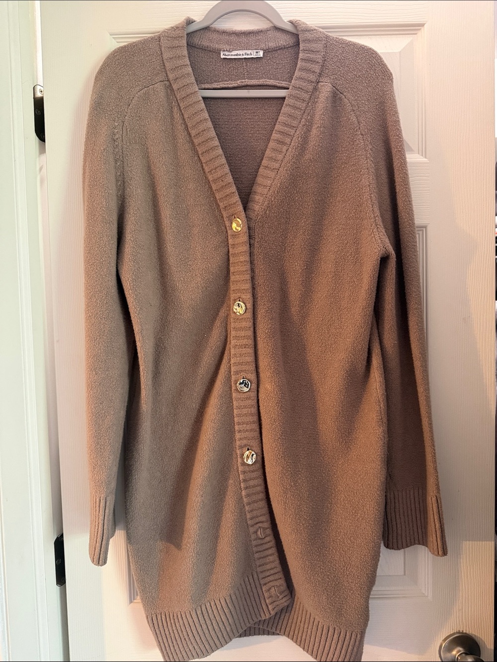 Abercrombie & Fitch Brown Button-Front Women's Cardigan Sweater